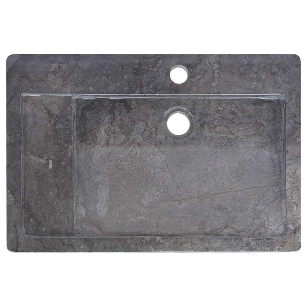 Bathroom Sink Handmade Marble Black 58x39x10 cm Modern Vessel Countertop