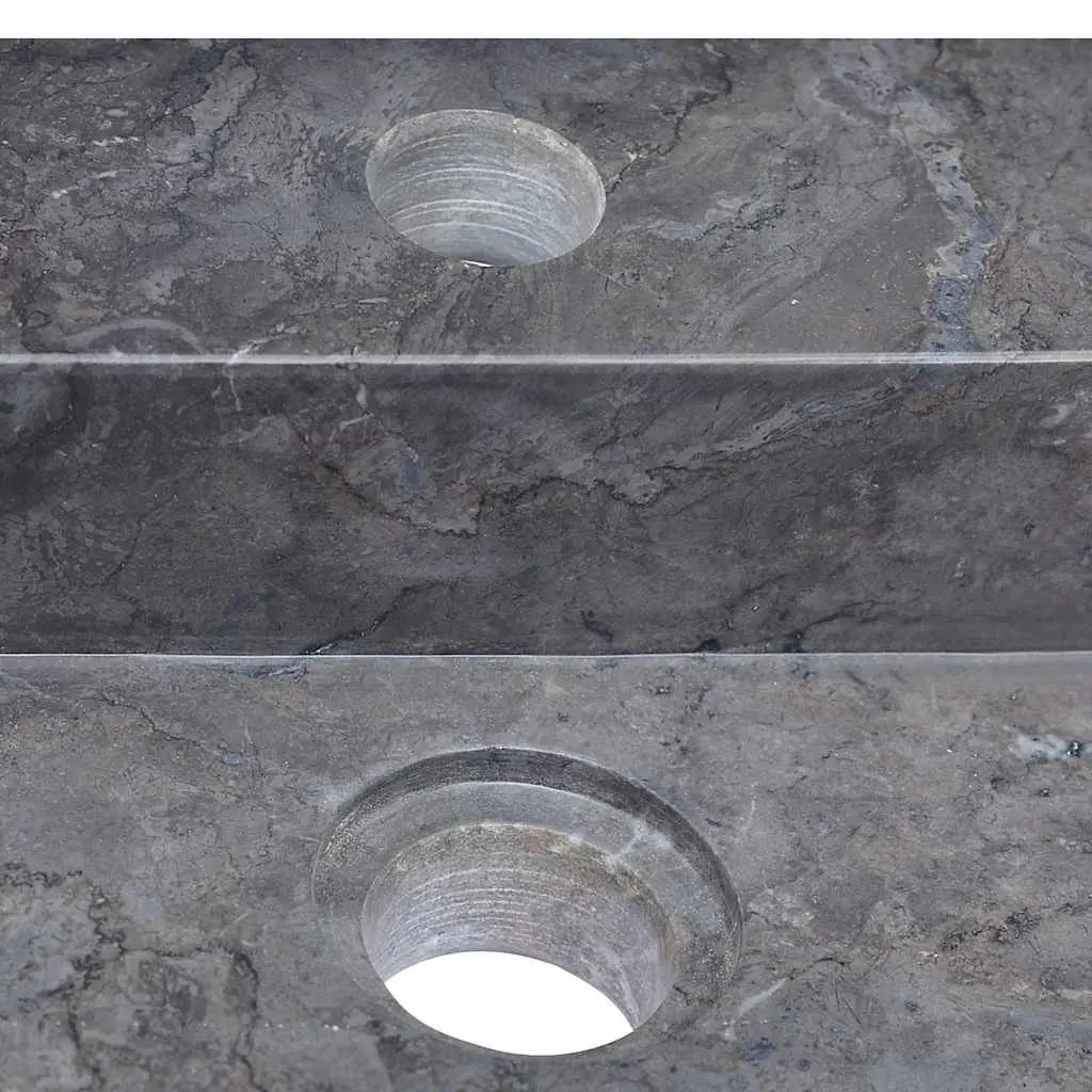 Bathroom Sink Handmade Marble Black 58x39x10 cm Modern Vessel Countertop