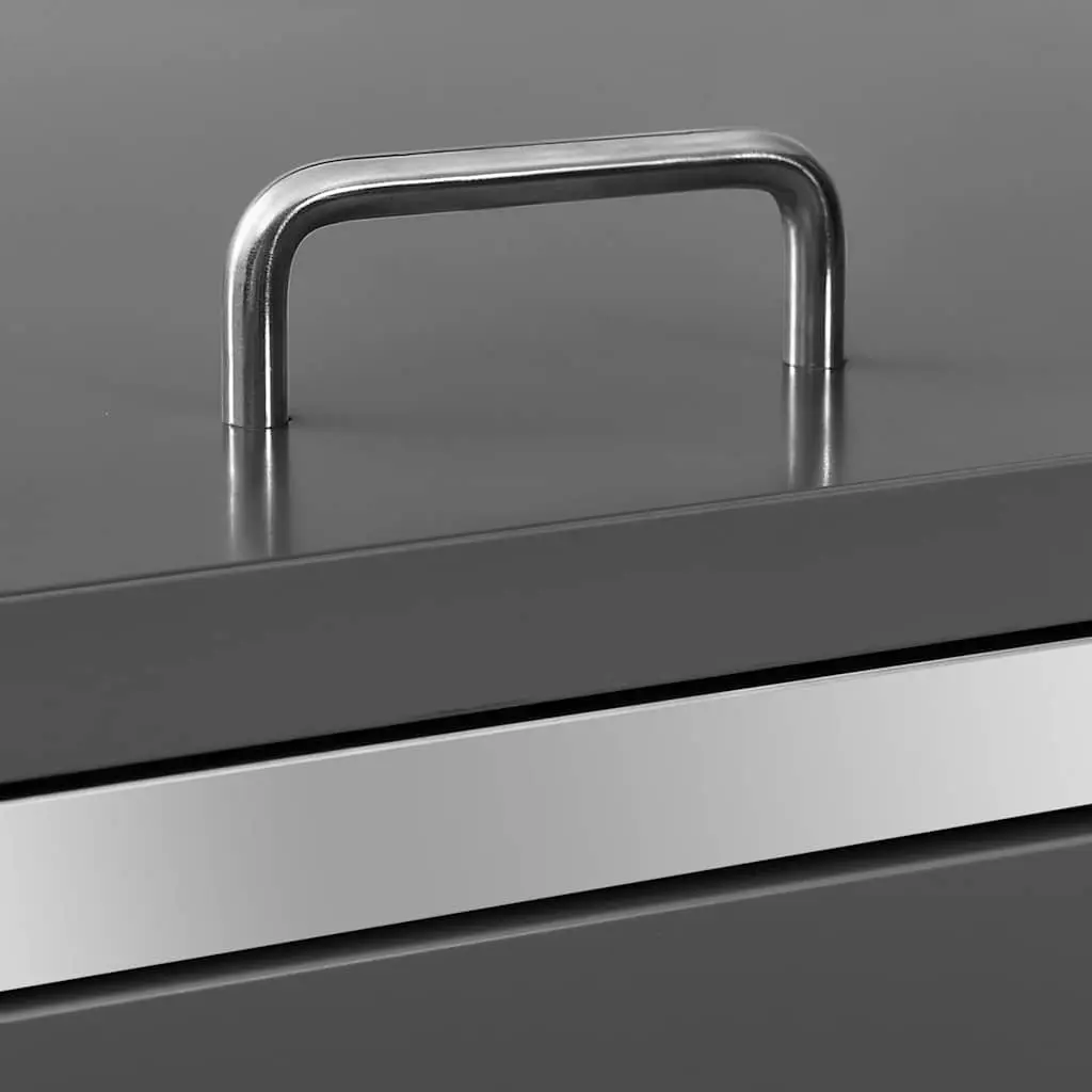 Wheelie Bin Shed Galvanised Steel Panel Stainless Steel Frame 69 x 77.5 x 115 cm Lockable Garden Waste Container Enclosure