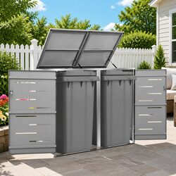 Practical Double Wheelie Bin Shed for Your Garden