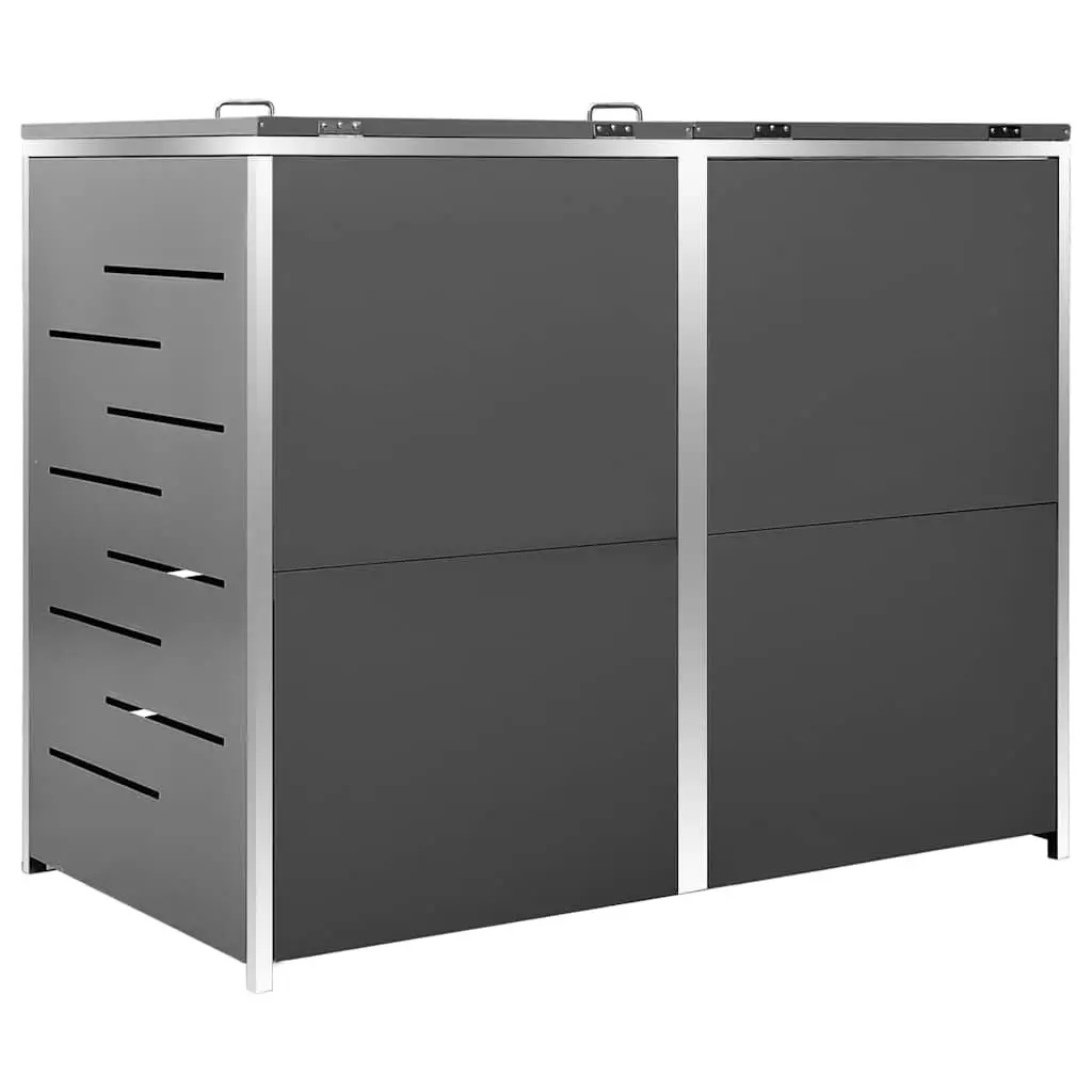 Double Wheelie Bin Shed 138x77.5x115cm Garden Waste Container Storage Enclosure