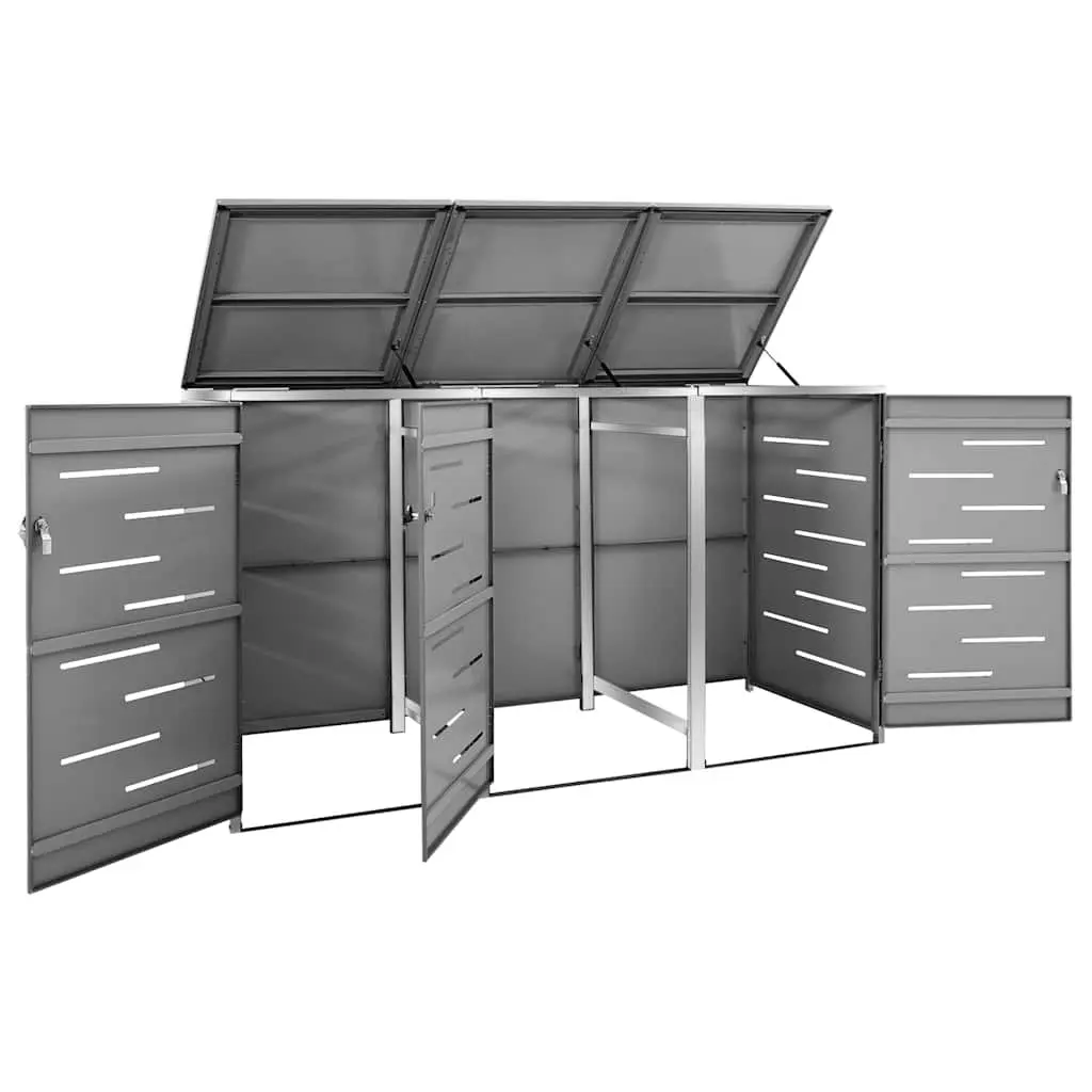 Wheelie Bin Shed 207x77.5x115cm Garden Waste Container Enclosure Storage