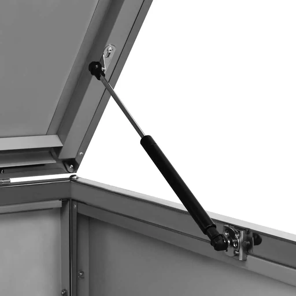 Quadruple Wheelie Bin Shed Galvanised Steel Anthracite 2765 x 775 x 115 cm
