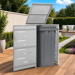 Single Wheelie Bin Shed 69x77.5x115cm Garden Waste Container Storage Enclosure