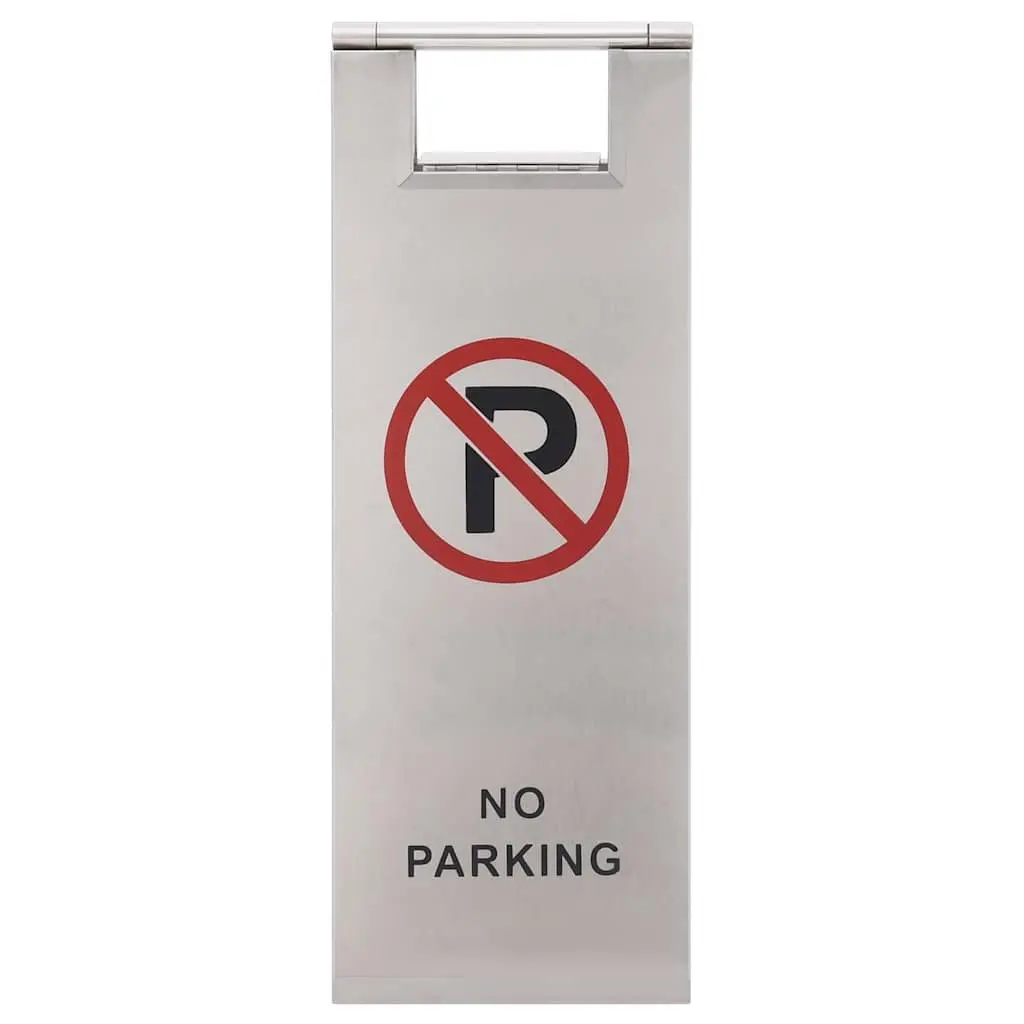 Folding Parking Sign Stainless Steel Double-Sided Portable Size