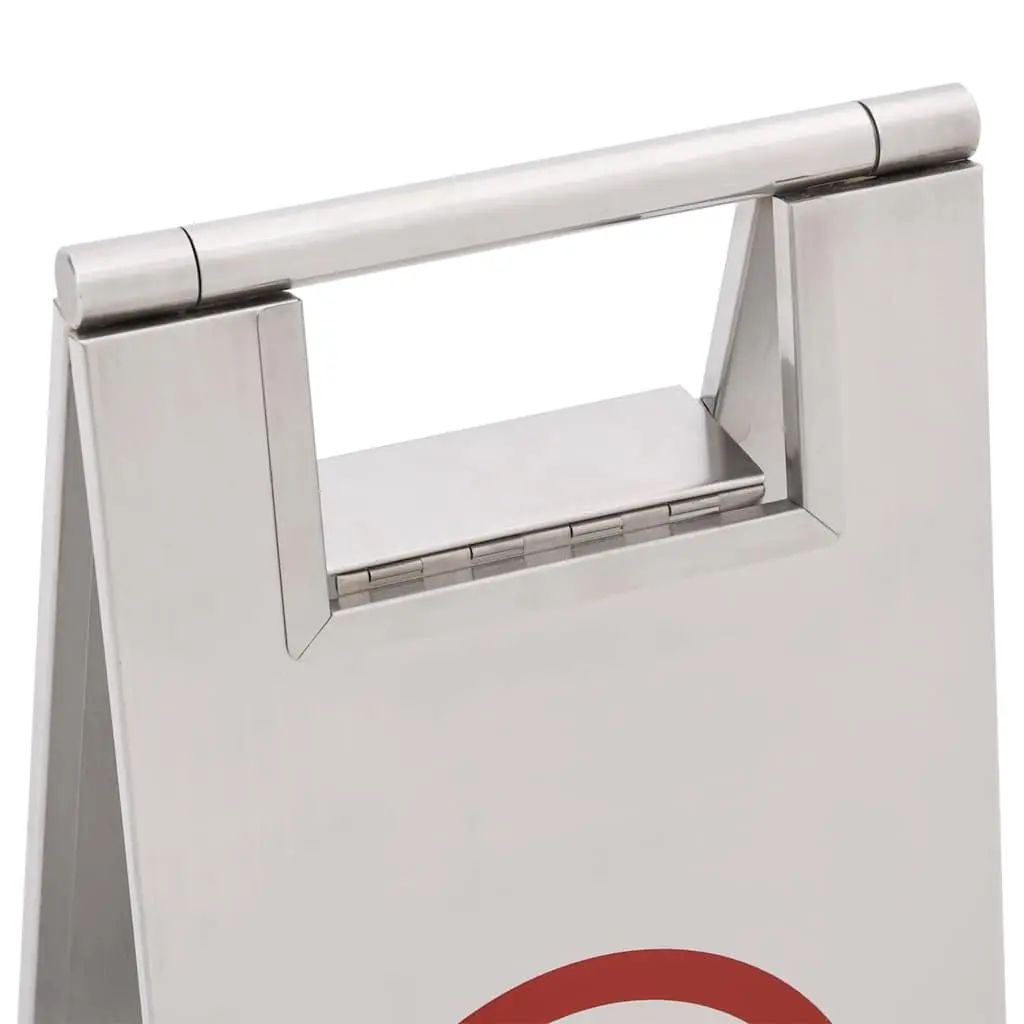 Folding Parking Sign Stainless Steel Double-Sided Portable Size