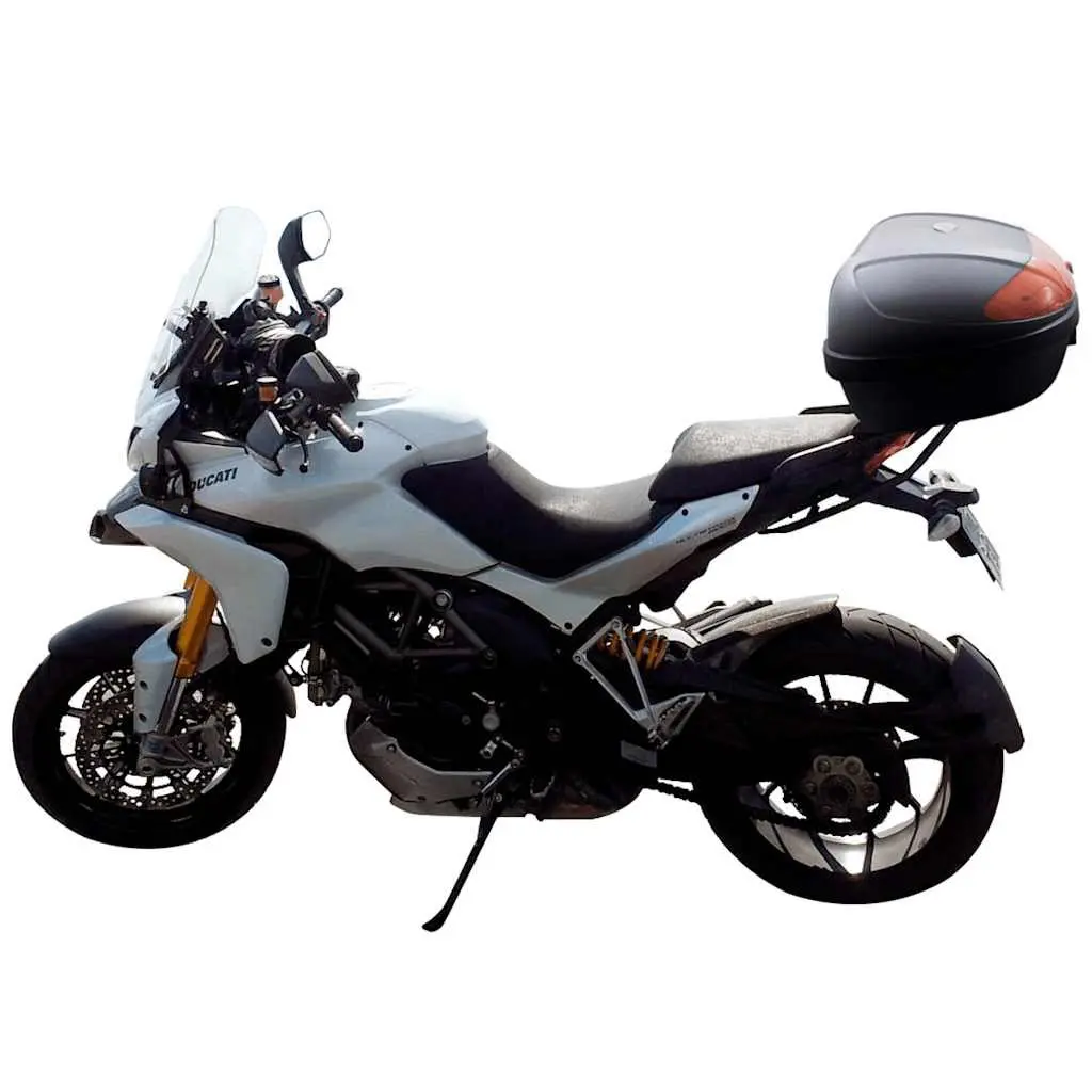Motorcycle Top Case Waterproof 72L Black Storage Box Quick Release System