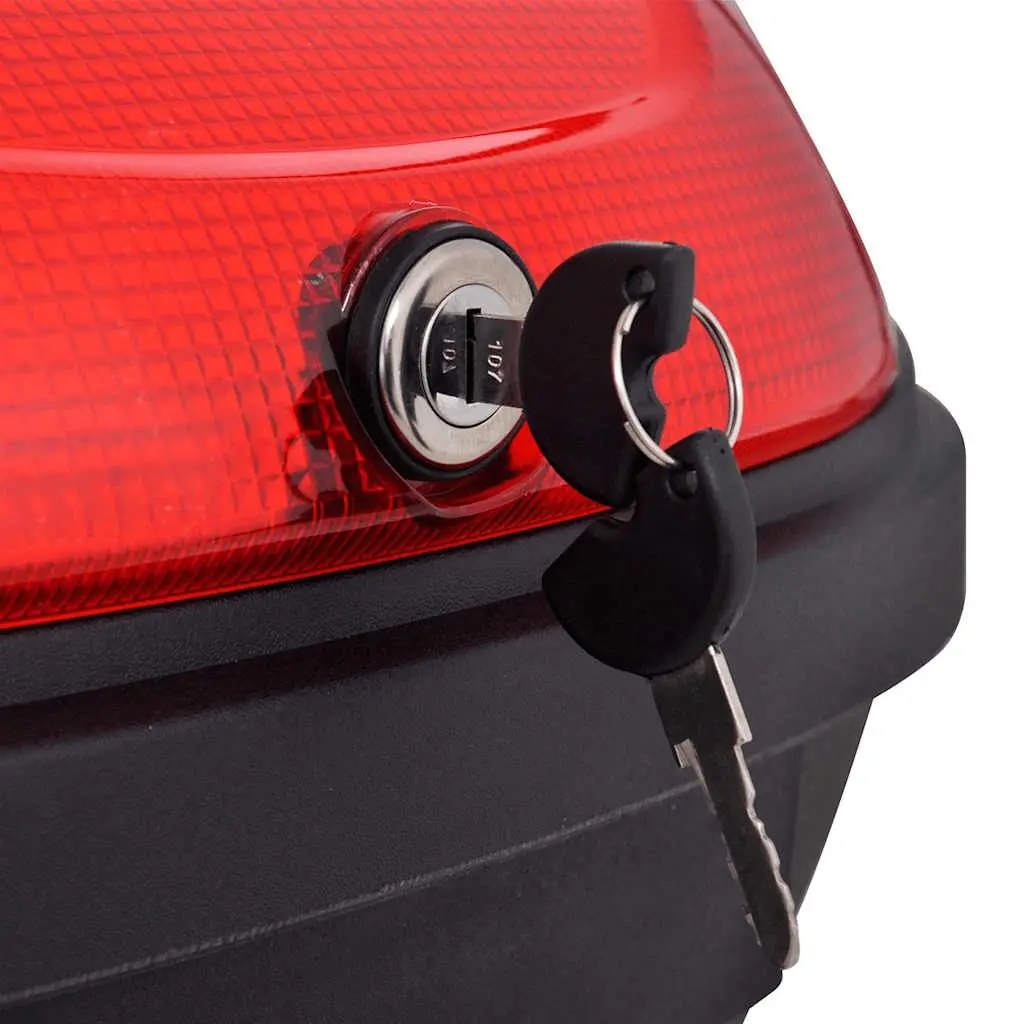 Motorcycle Top Case Waterproof 72L Black Storage Box Quick Release System