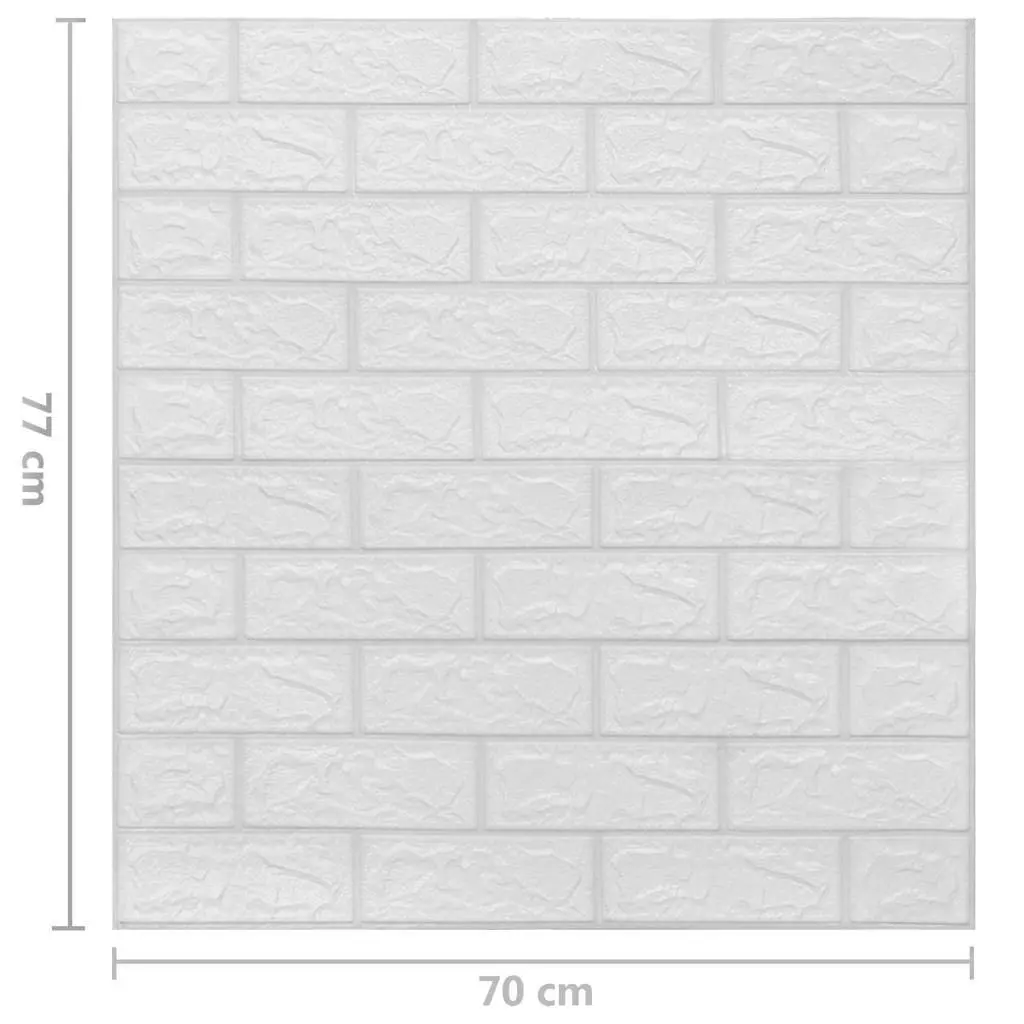 3D Brick Wallpaper Self-Adhesive Wall Stickers Home Decor Interior Design White