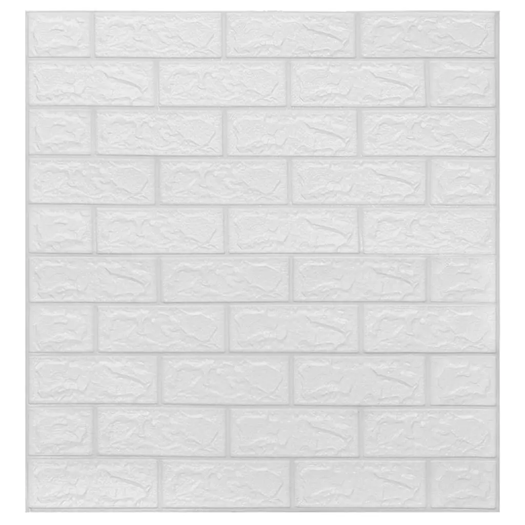3D Brick Wallpaper Self-Adhesive Panels White 40 Piece Home Decor