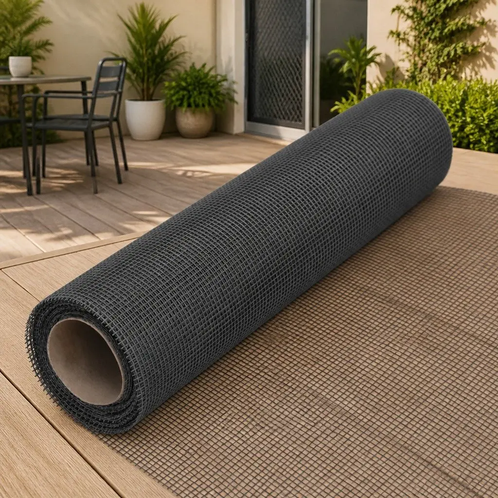 Fiberglass Mesh Screen 112x1000 cm Black