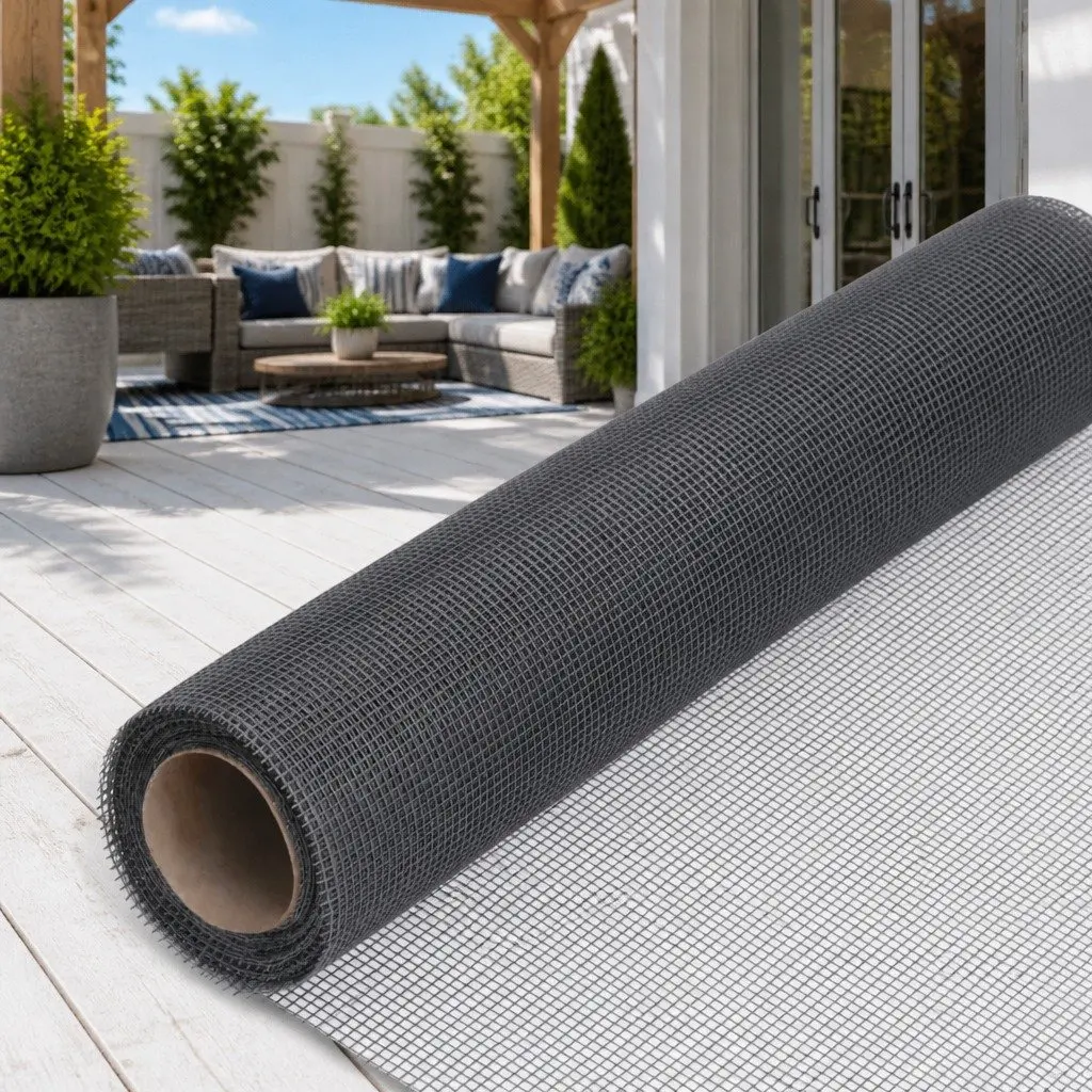 Fiberglass Screen Mesh Grey 60x500 cm Sturdy Rust Resistant Insect Repair for Windows Doors DIY Cages