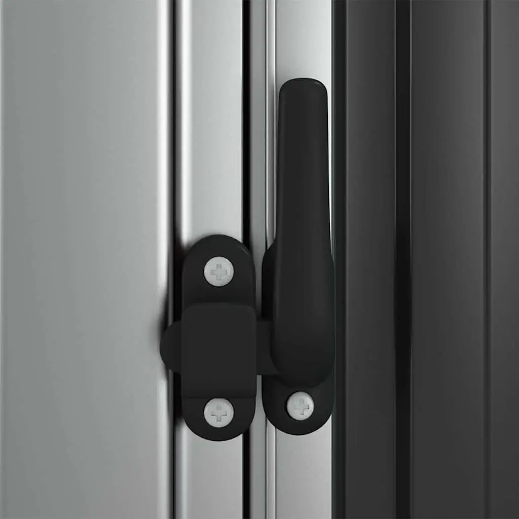 Garden Shed Anthracite Galvanised Steel Outdoor Storage Tool House Lockable Door