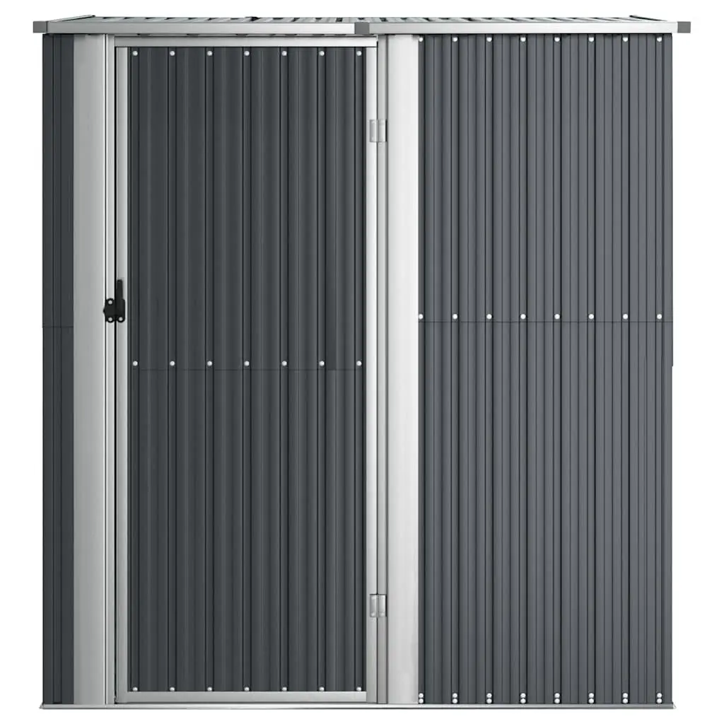 Garden Shed Outdoor Storage Galvanised Steel Lockable Door Anthracite 180.5 x 97 x 209.5 cm