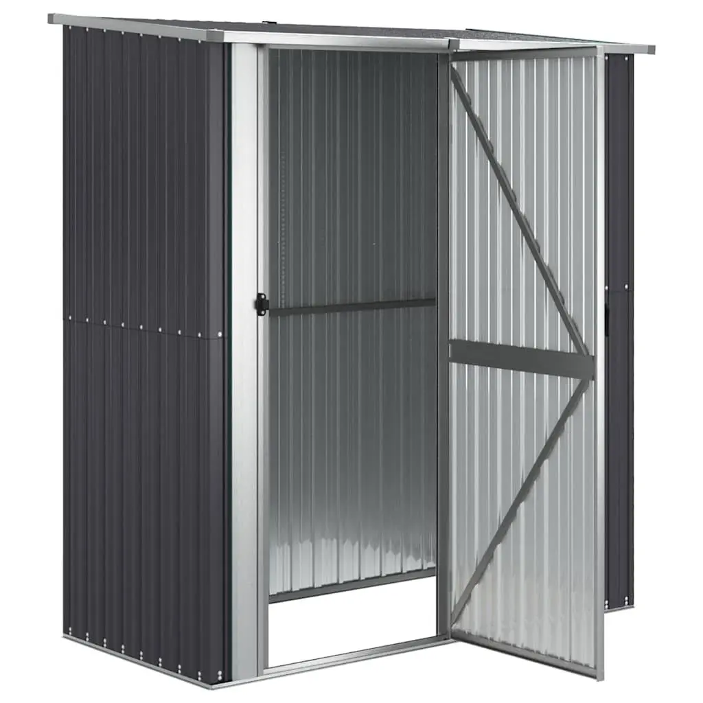 Garden Shed Outdoor Storage Galvanised Steel Lockable Door Anthracite 180.5 x 97 x 209.5 cm