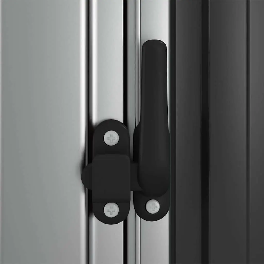 Garden Shed Outdoor Storage Galvanised Steel Lockable Door Anthracite 180.5 x 97 x 209.5 cm
