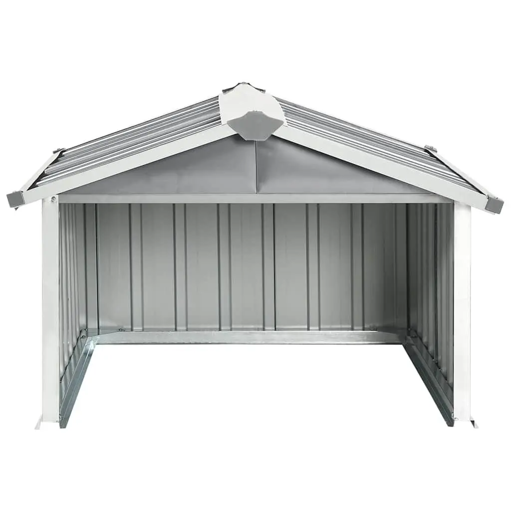Robot Mower Shed Grey Galvanised Steel 92x97x63cm Weather Resistant Storage Enclosure