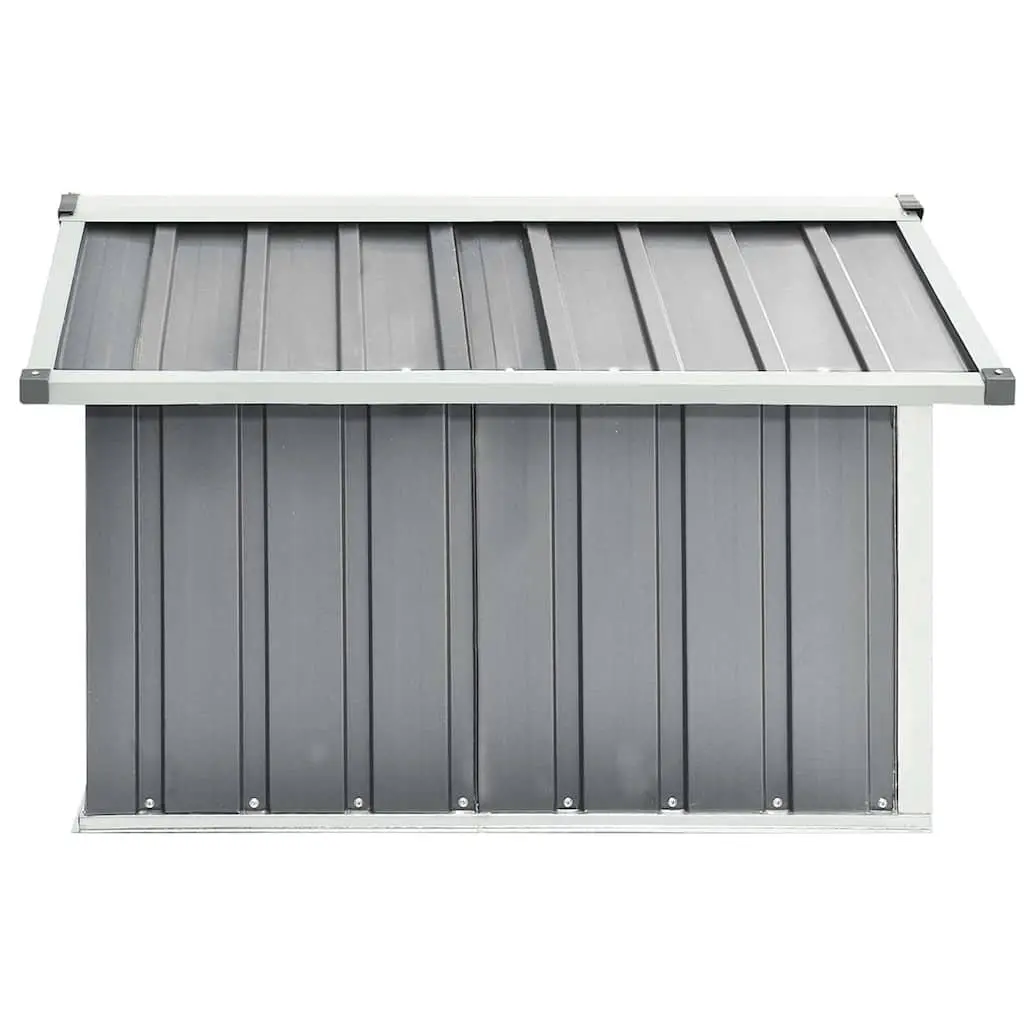 Robot Mower Shed Grey Galvanised Steel 92x97x63cm Weather Resistant Storage Enclosure