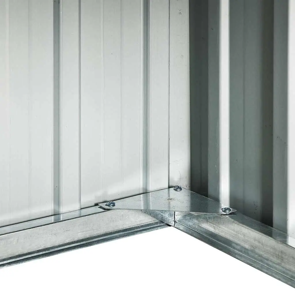 Robot Mower Shed Grey Galvanised Steel 92x97x63cm Weather Resistant Storage Enclosure