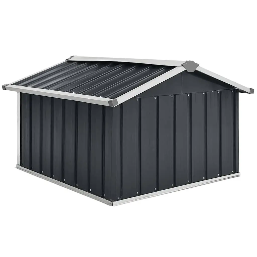 Robot Lawnmower Shed Galvanised Steel 92x97x63cm Anthracite Outdoor Storage Shelter Garden Equipment Box