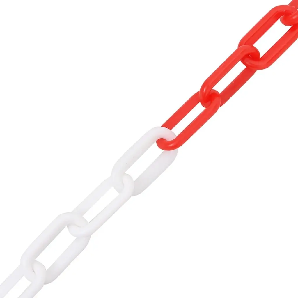 Warning Chain Plastic 100m Red White Ø4mm Temporary Access Safety Barrier