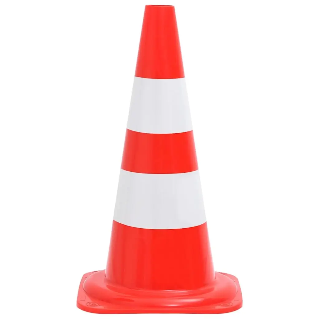 Traffic Cones Stackable Reflective 50cm Red White Outdoor Safety Signage Set of 20