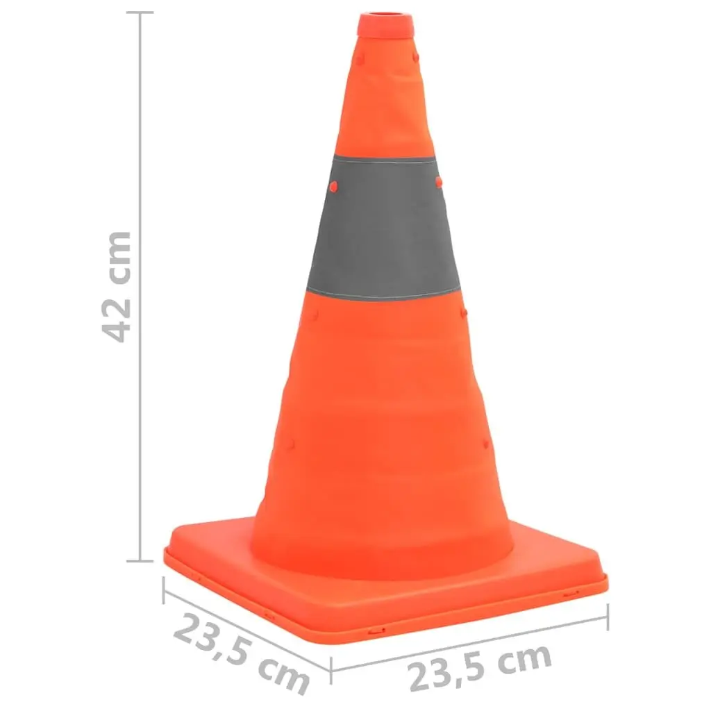 Pop-up Traffic Cones Collapsible 42 cm Bright Orange High Visibility Safety