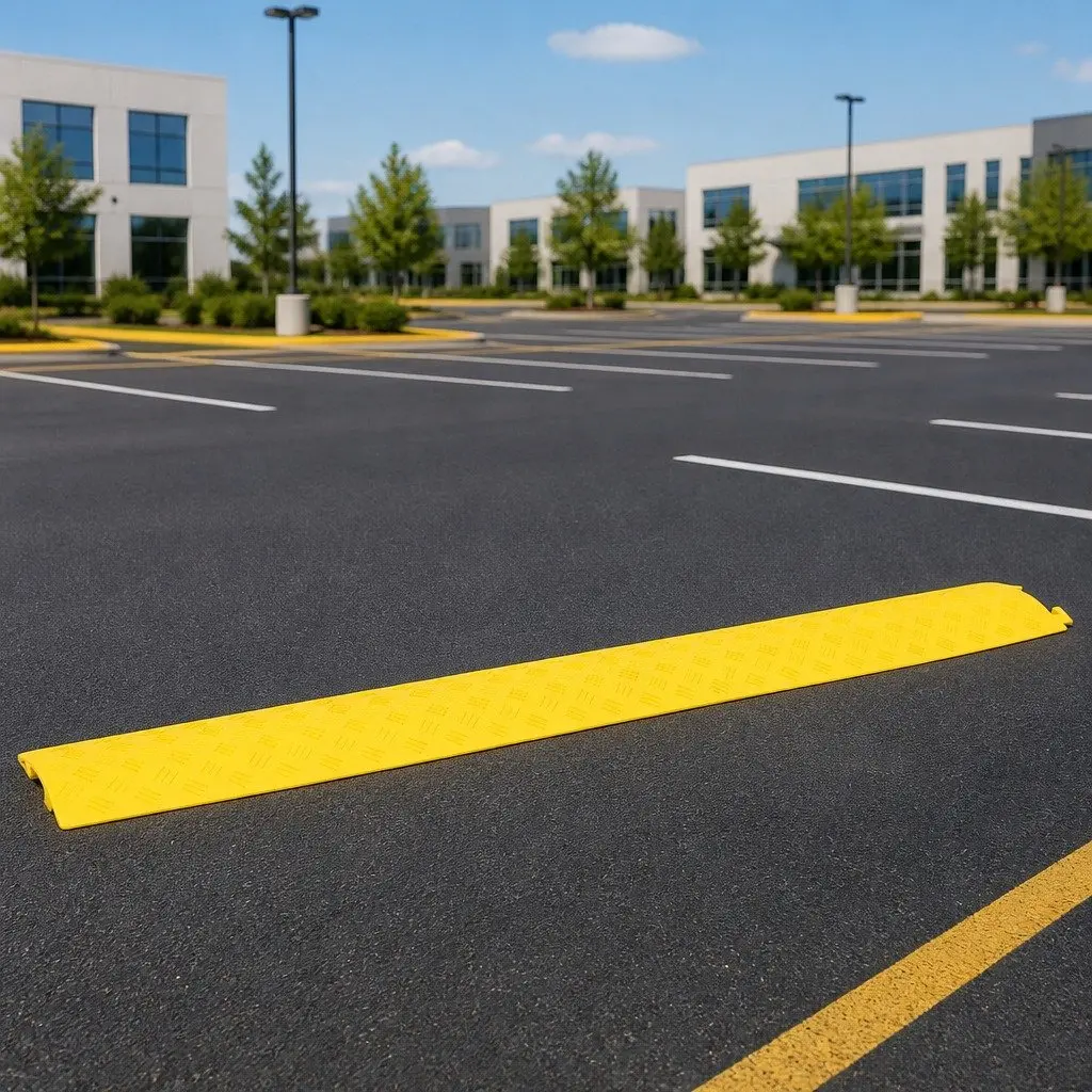 Cable Protector Ramps PVC 98.5 cm Yellow 4 Piece
