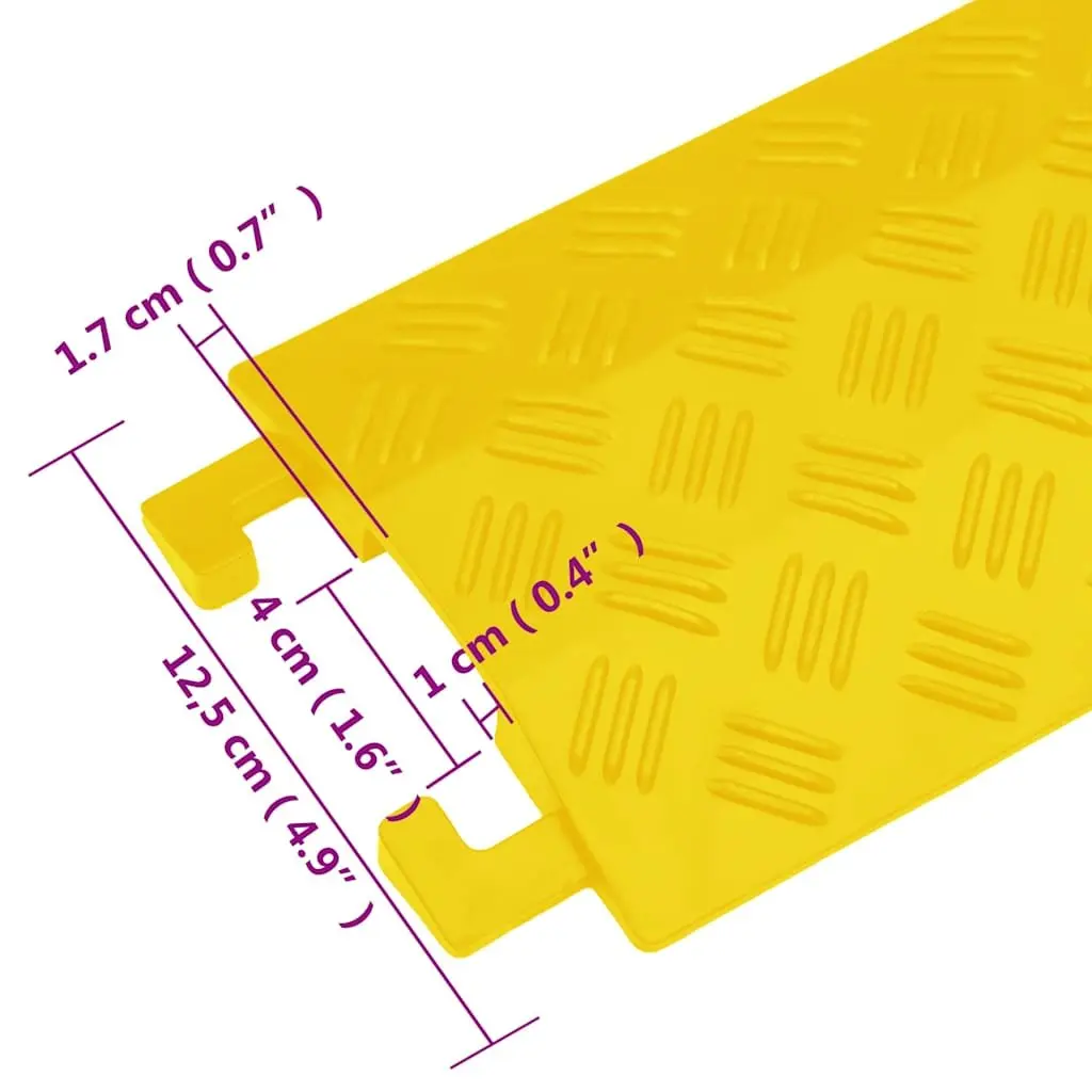 Cable Protector Ramps PVC 98.5 cm Yellow 4 Piece