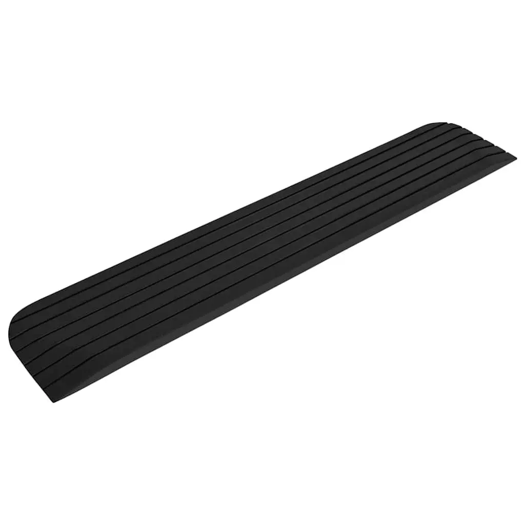 Rubber Non-Slip Surface Ramps Set for Wheelchairs Rollators Scooters 110 x 21 x 2.5 cm
