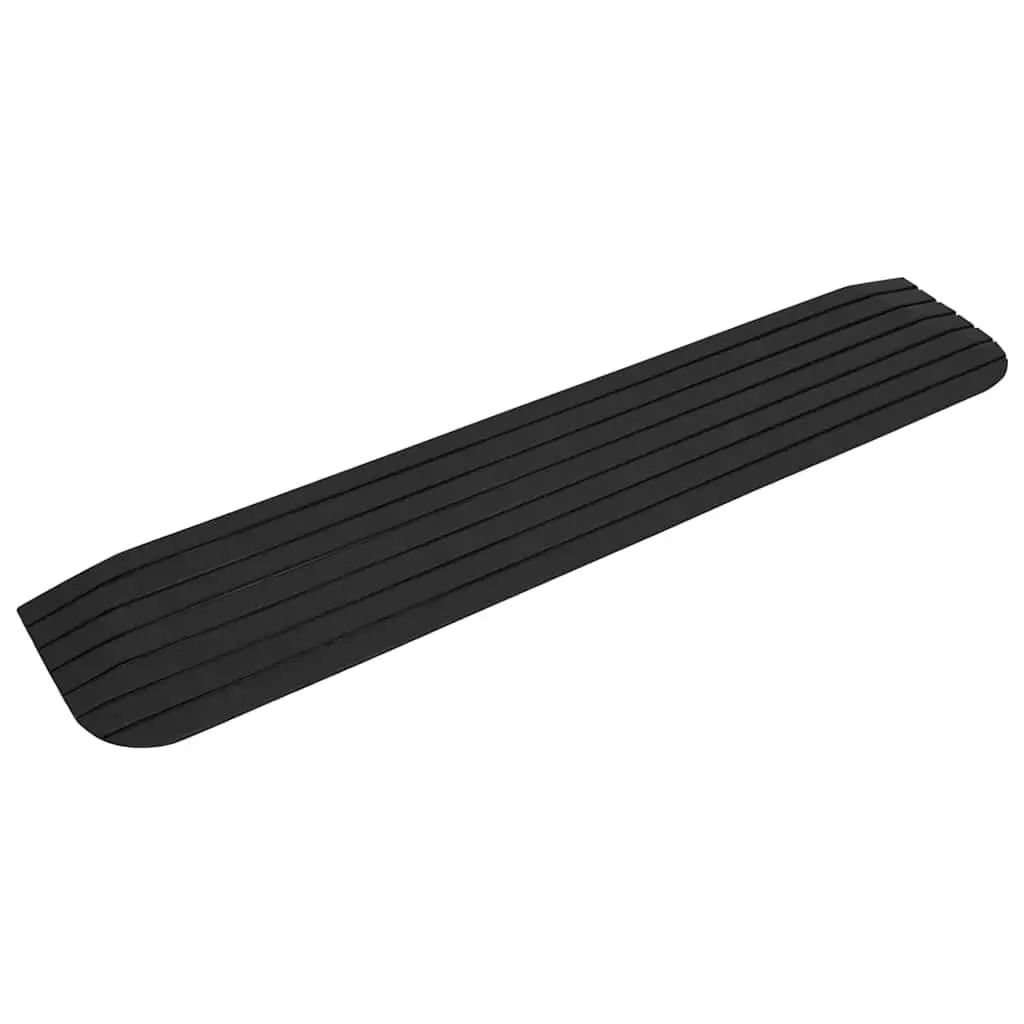 Rubber Non-Slip Surface Ramps Set for Wheelchairs Rollators Scooters 110 x 21 x 2.5 cm