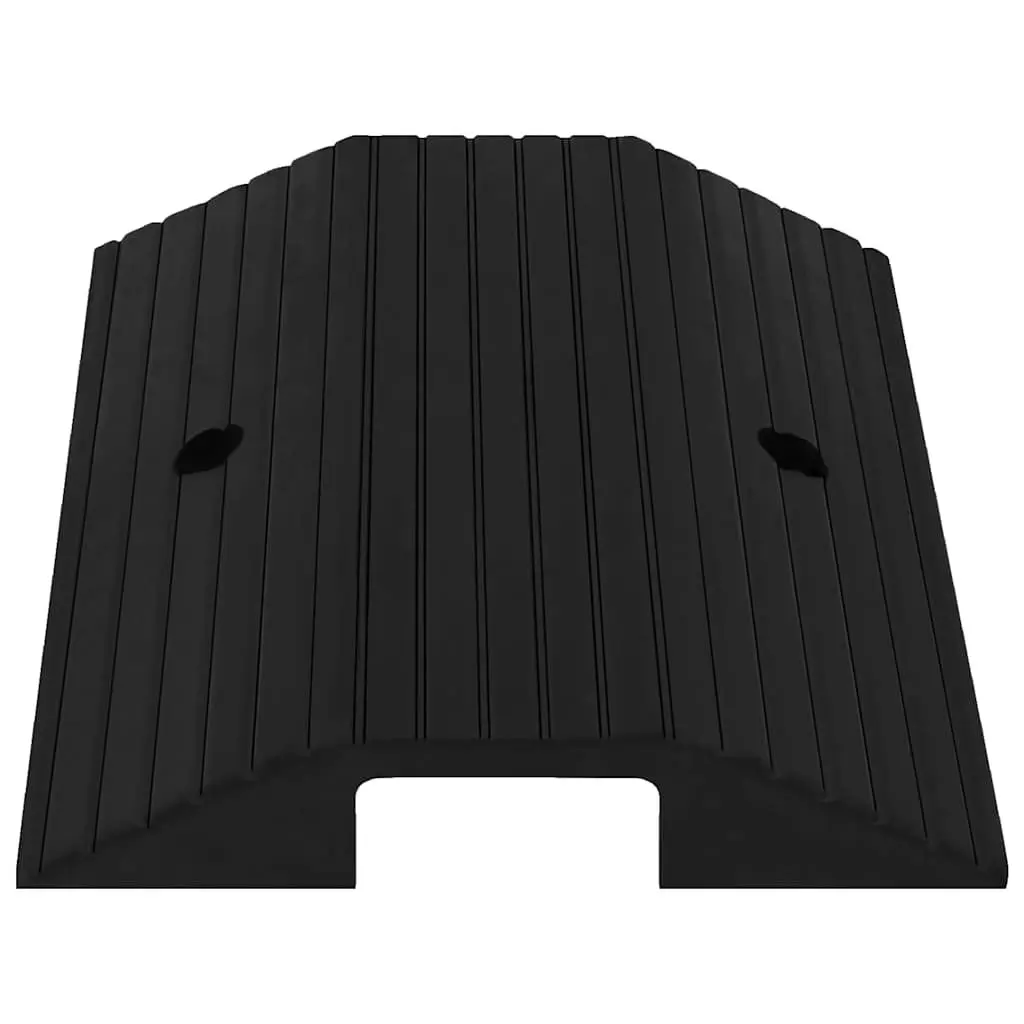 Rubber Threshold Ramp Non-Slip Textured Surface 49x40x8cm for Wheelchair Scooter Rollator Mobility Access