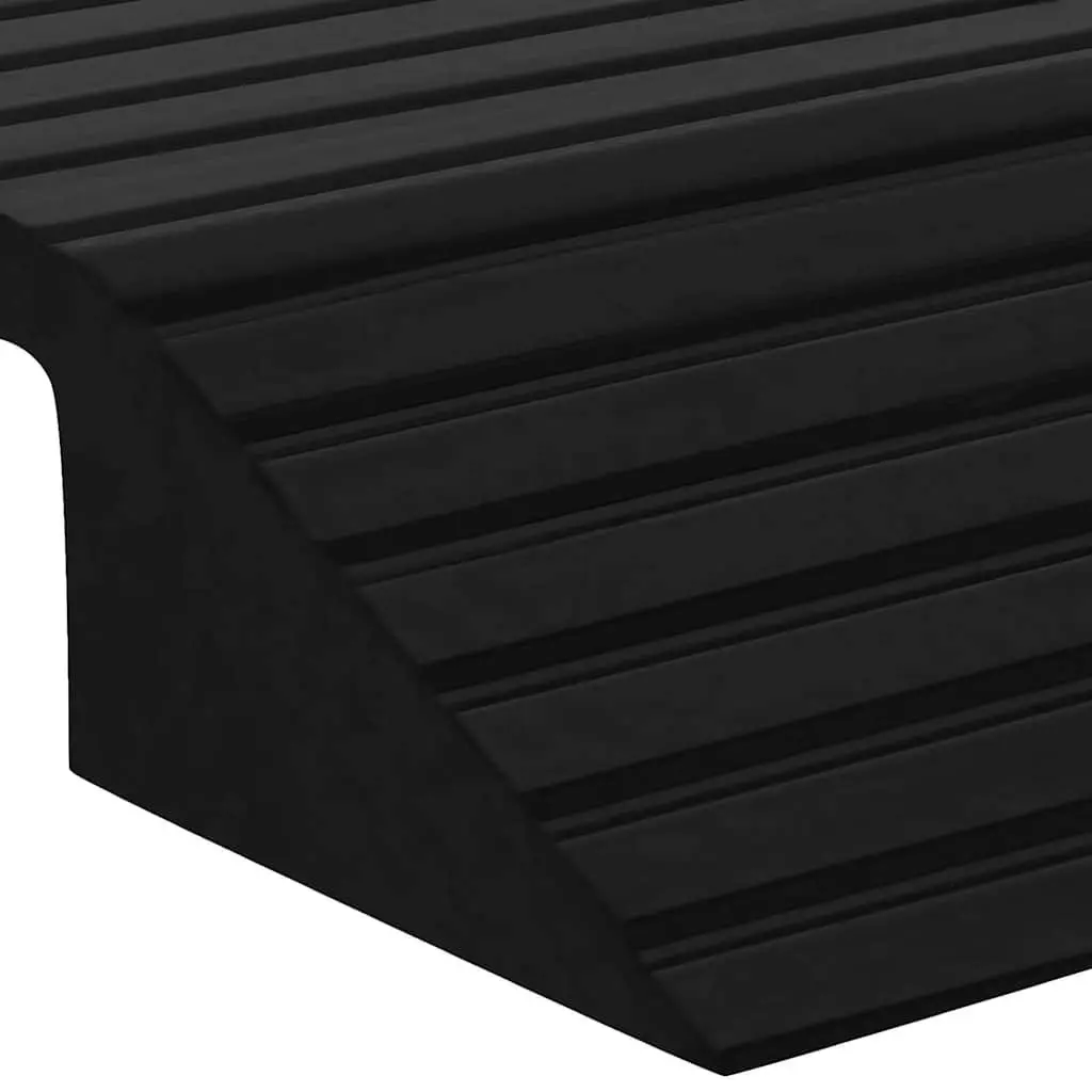 Rubber Threshold Ramp Non-Slip Textured Surface 49x40x8cm for Wheelchair Scooter Rollator Mobility Access