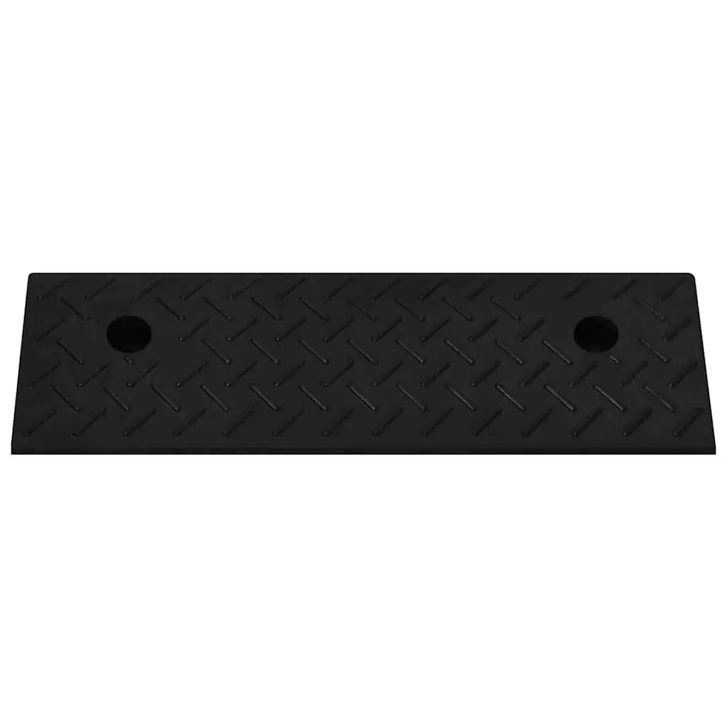 Rubber Kerb Ramps Non-Slip Heavy Duty 50 x 17.5 x 5 cm Black 2 Pieces