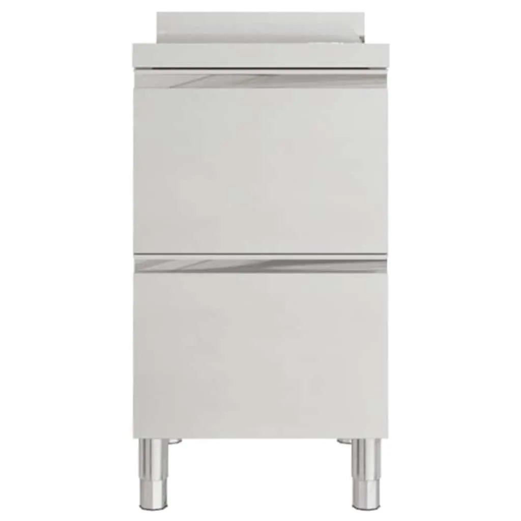 Stainless Steel Kitchen Cabinet 50x60x96cm with 2 Drawers for Commercial Storage