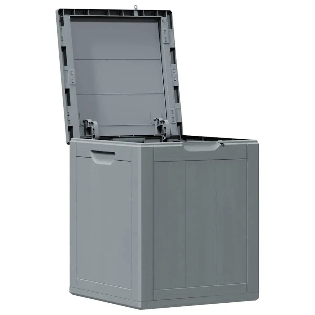 Garden Storage Box PP 90L Grey Weatherproof Container