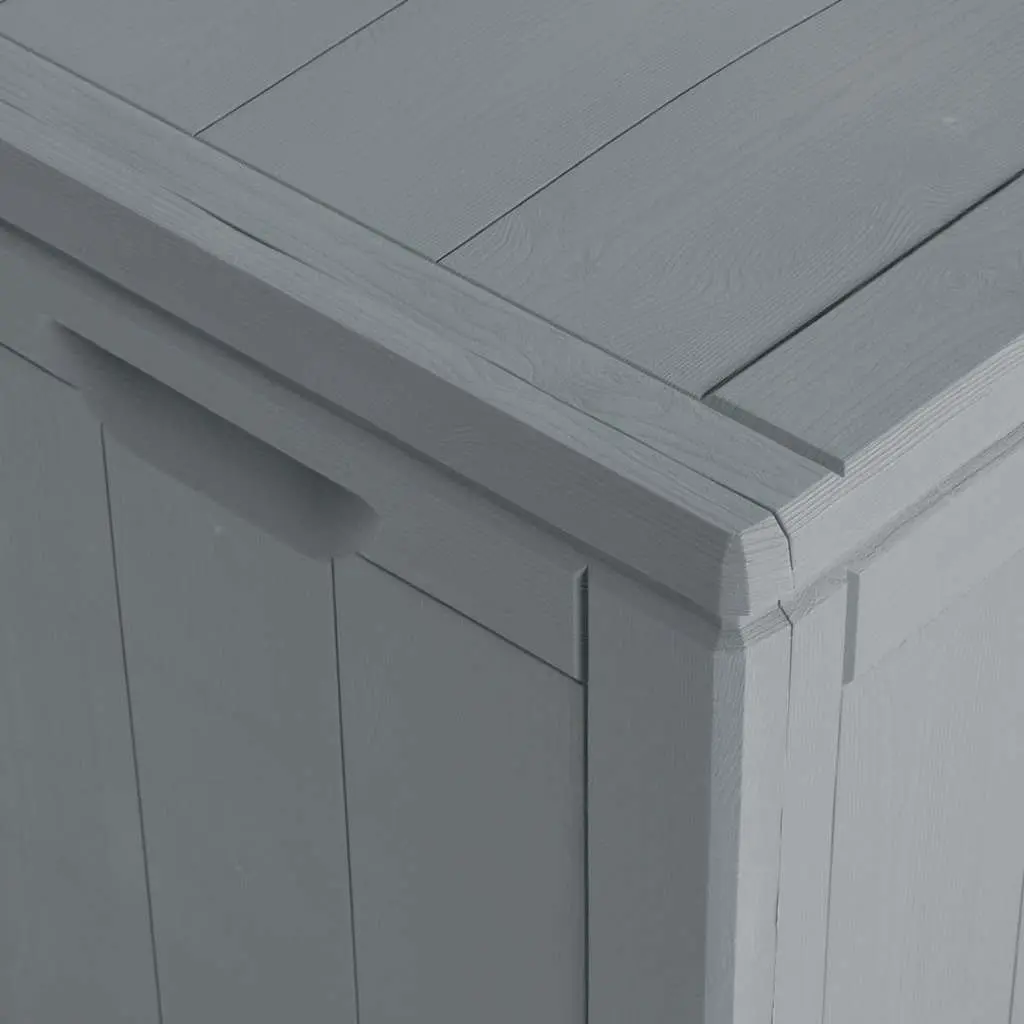 Garden Storage Box PP 90L Grey Weatherproof Container