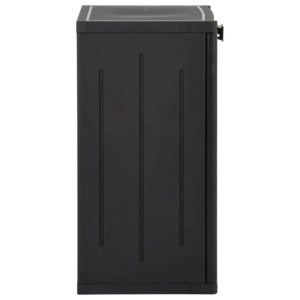 Storage Cabinet PP Black 65 x 45 x 88 cm Garden Patio Outdoor Indoor Organizer Cupboard Shelves