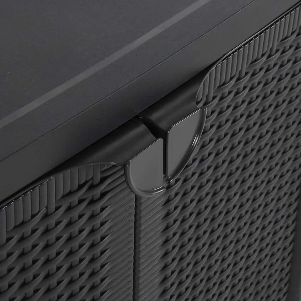 Storage Cabinet PP Black 65 x 45 x 88 cm Garden Patio Outdoor Indoor Organizer Cupboard Shelves
