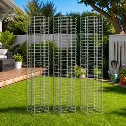 Functional Gabion Raised Beds Set of 3 for Outdoor Use