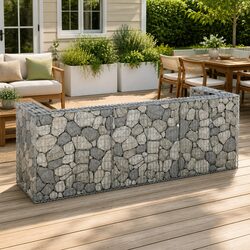 Gabion Wall Waste Container Enclosure Garbage Bin Screen Garden Patio Galvanised