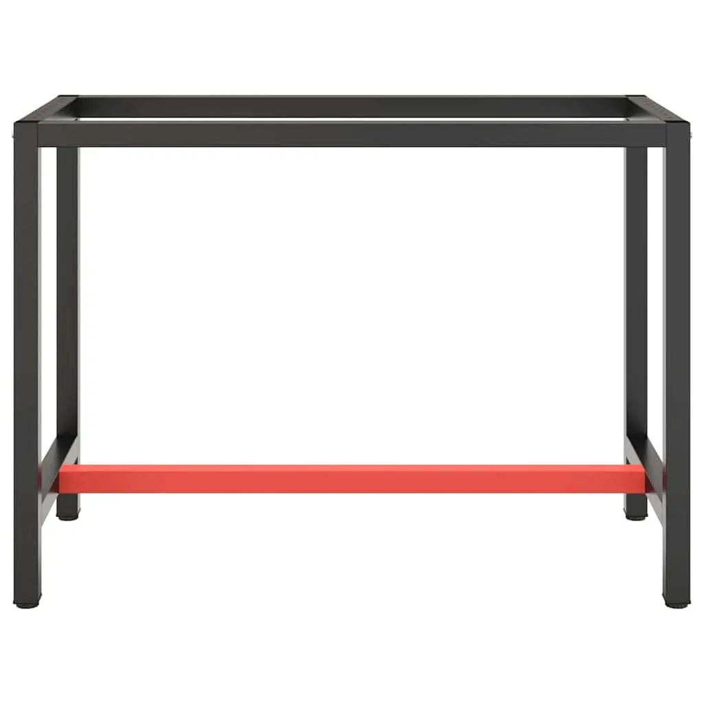 Heavy Duty Workbench Frame Metal Construction 110x50x79cm Black Powder Coated Legs