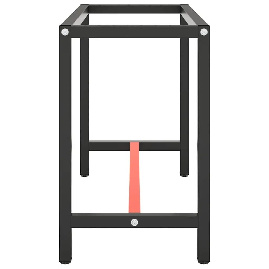Heavy Duty Workbench Frame Metal Construction 110x50x79cm Black Powder Coated Legs