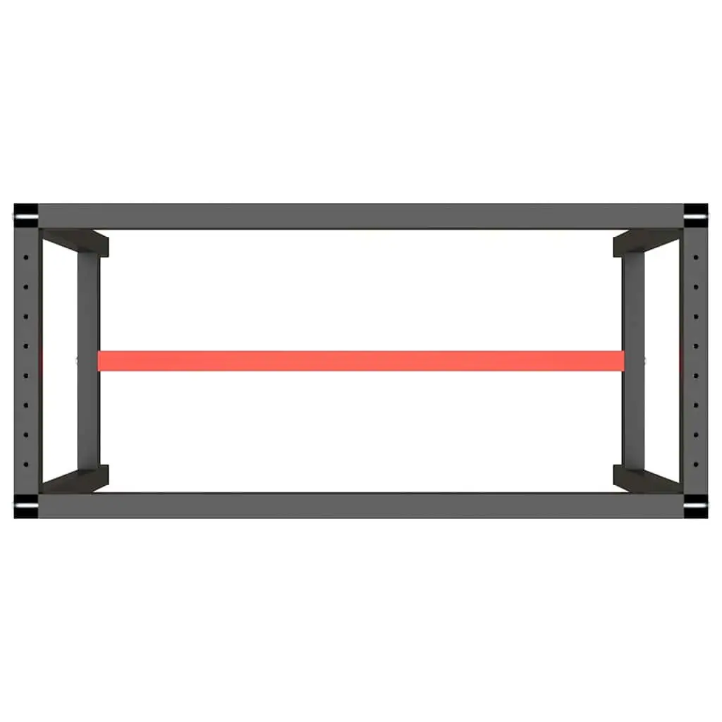 Heavy Duty Workbench Frame Metal Construction 110x50x79cm Black Powder Coated Legs