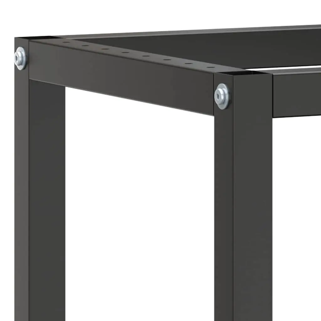 Heavy Duty Workbench Frame Metal Construction 110x50x79cm Black Powder Coated Legs