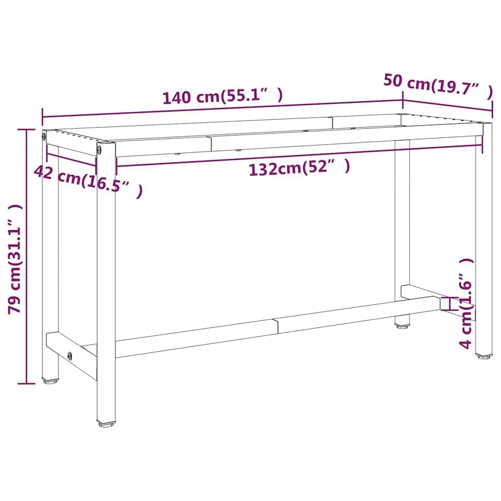 Heavy Duty Work Bench Frame for Home Projects
