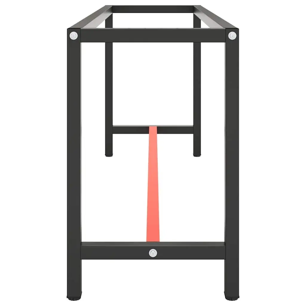 Work Bench Frame Metal Heavy Duty Powder Coated Black 190 x 50 x 79 cm
