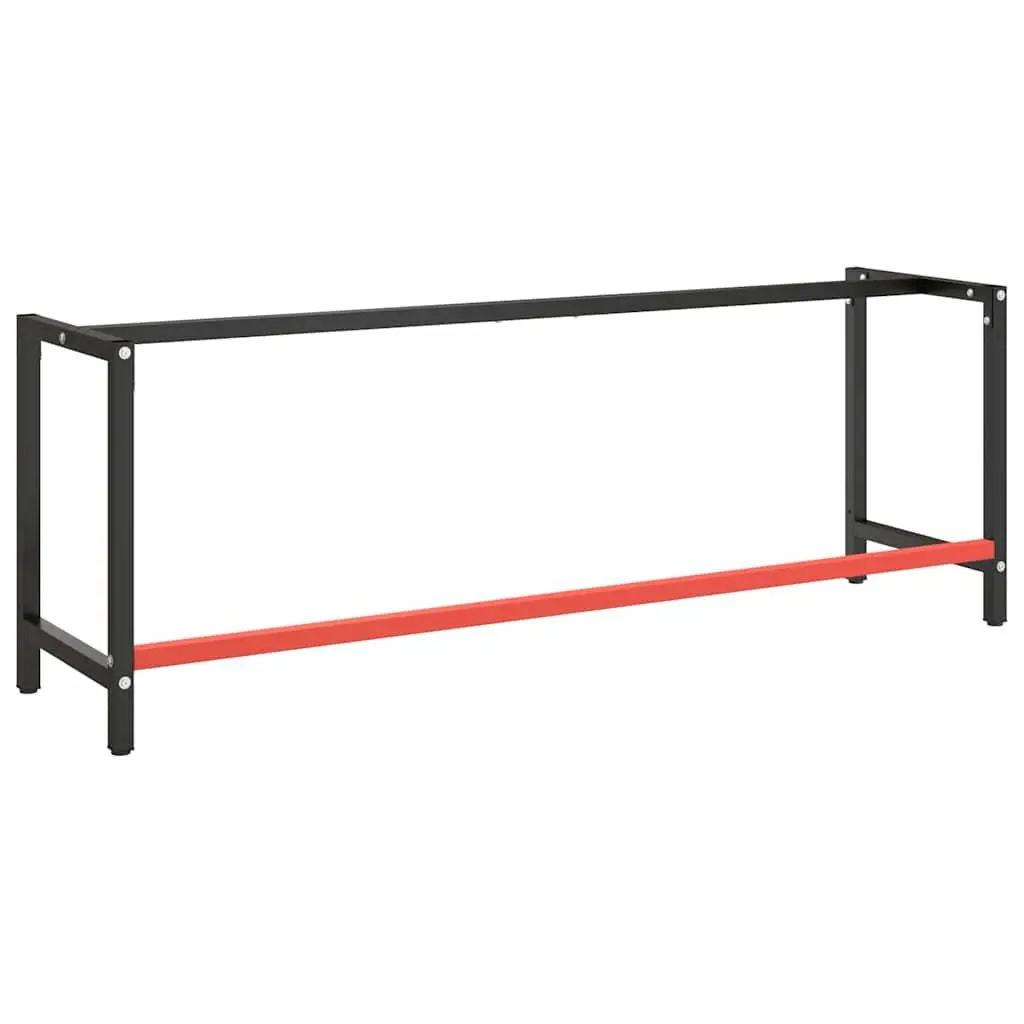 Work Bench Frame Heavy Duty Metal 220 x 57 x 79 cm Matte Black
