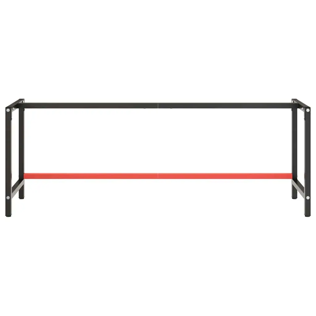 Work Bench Frame Heavy Duty Metal 220 x 57 x 79 cm Matte Black