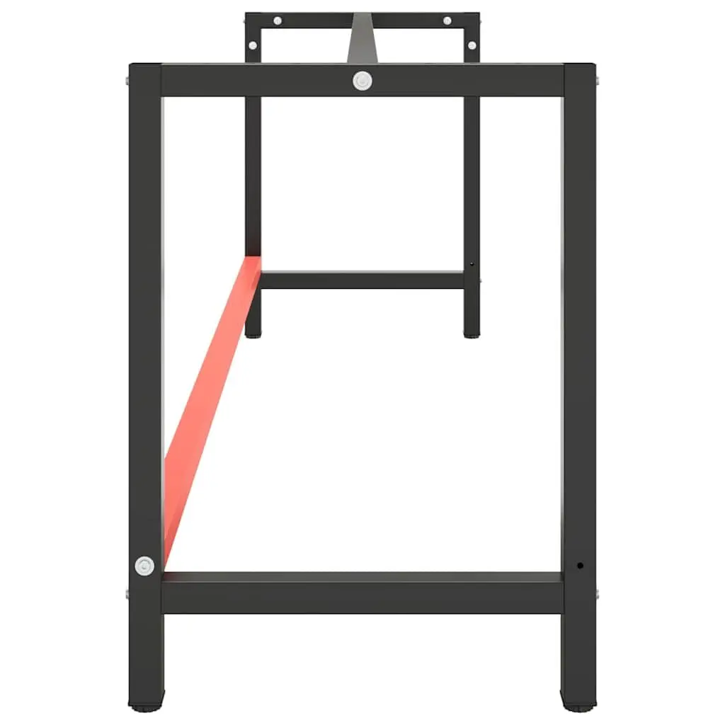 Work Bench Frame Heavy Duty Metal 220 x 57 x 79 cm Matte Black